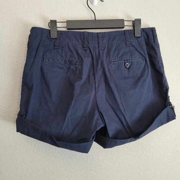 J CREW Womens City Fit Chino Shorts Size 4 Blue 100% Cotton Classic Twill - Picture 2 of 9